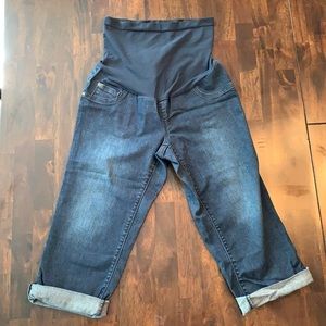 Indigo Blue XS Maternity Cropped Jeans
